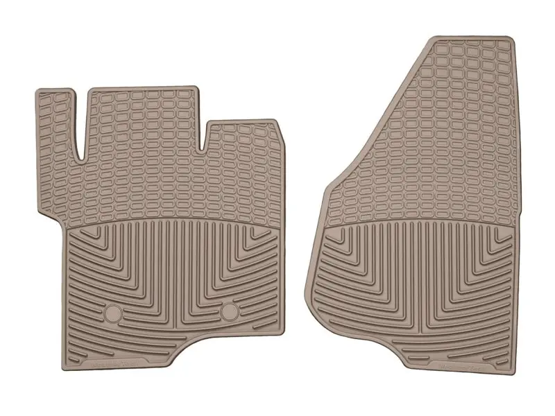 Weathertech 11+ Ford Super Duty Front Rubber Mats - Tan 1