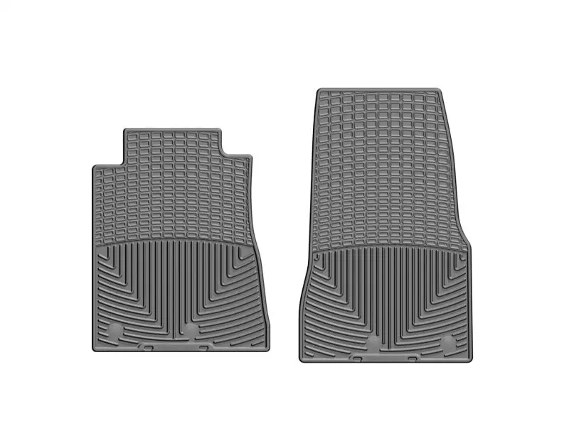 Weathertech 12-13 Ford Mustang Front Rubber Mats - Grey 1