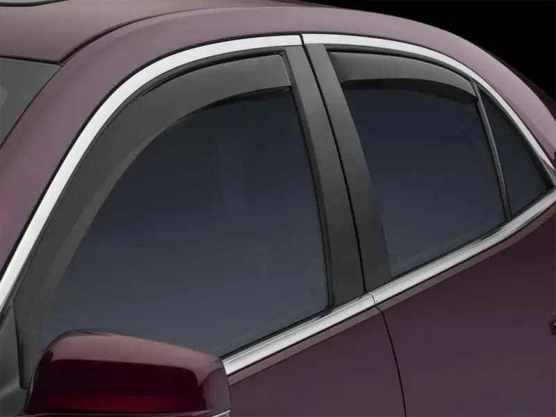 Weathertech 13+ Chevrolet Malibu Front And Rear Side Window Deflectors - Dark Smoke 2