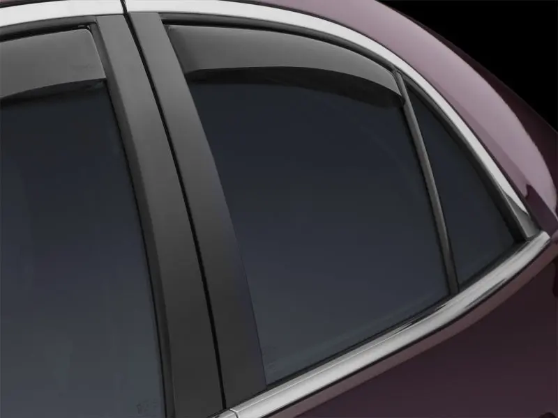 Weathertech 13+ Chevrolet Malibu Rear Side Window Deflectors - Dark Smoke 2