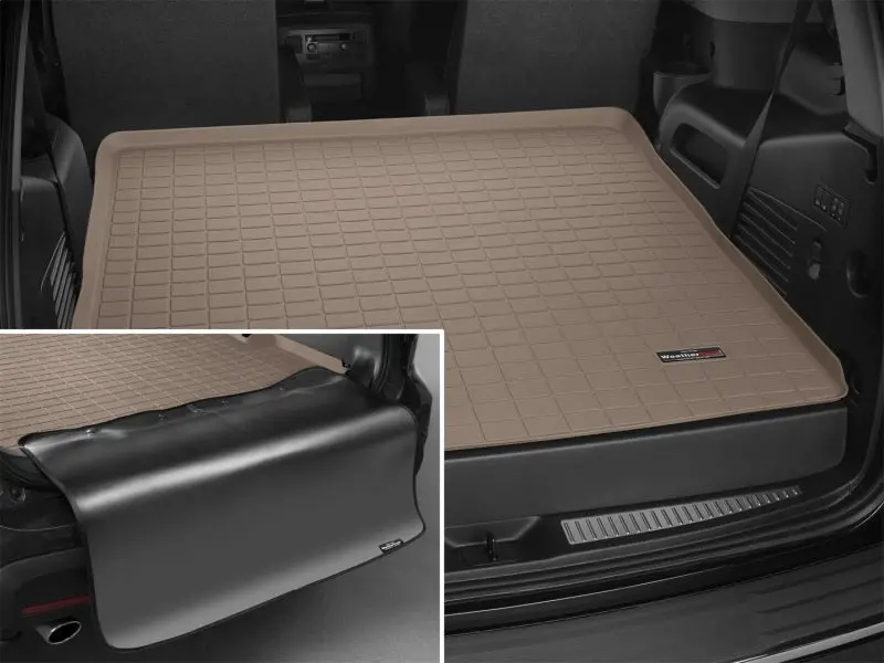 Weathertech 15+ Cadillac Escalade Cargo Liner W/ Bumper Protector - Tan 1