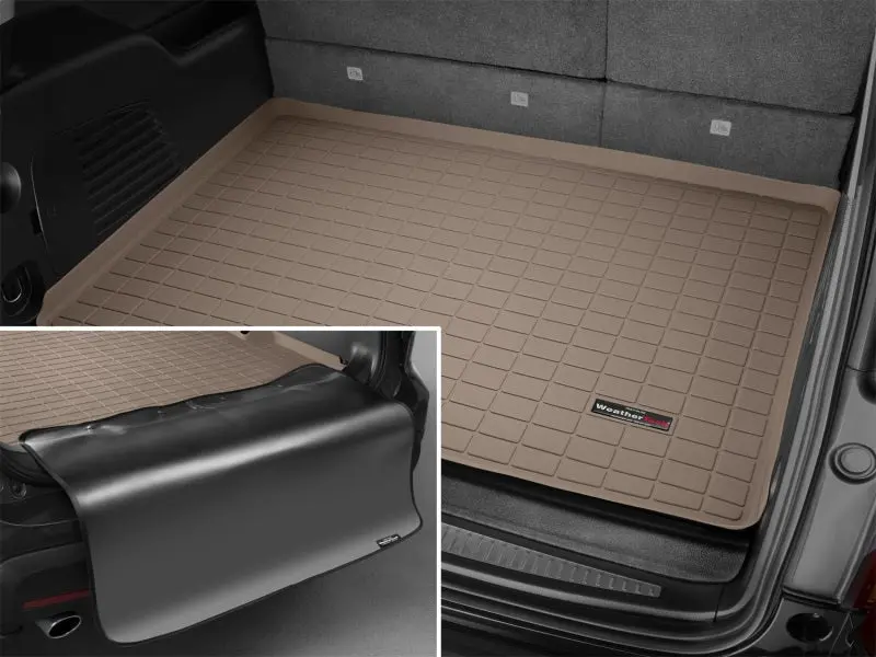 Weathertech 15+ Cadillac Escalade Esv Cargo Liner W/ Bumper Protector - Tan 1