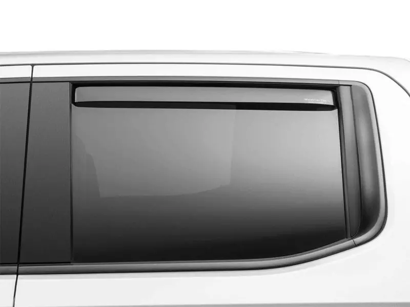 Weathertech 19-23 Gmc/Chevrolet Sierra / Silverado 1500 Cc Rear Side Window Deflectors - Dark Tint 1