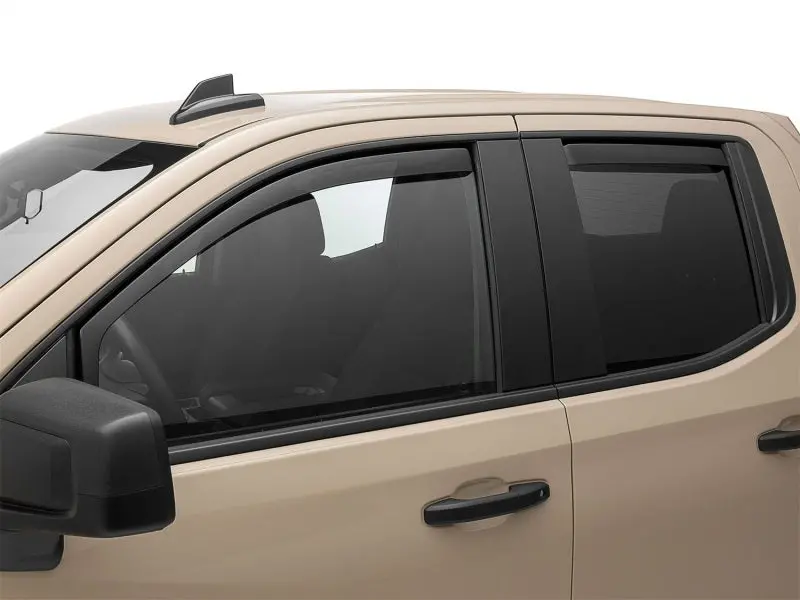 Weathertech 19+ Chevrolet Silverado Double Cab Fr And Rr Side Window Deflectors - Dark Smoke 2