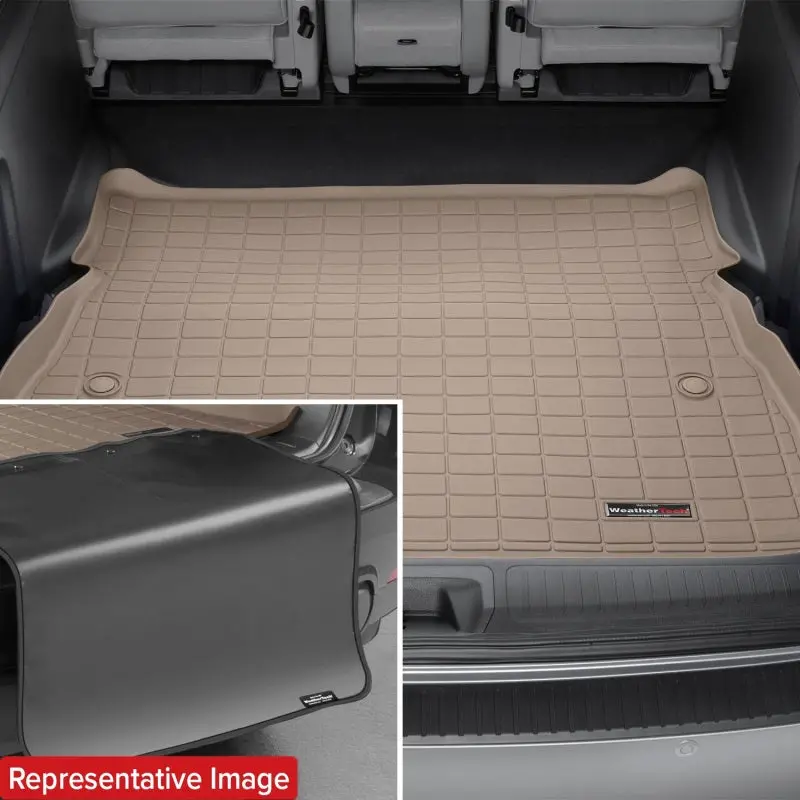 Weathertech 20-23 Ford Explorer Incl. St/Hybrid Seatback Cargo Liners Hp W/ Bumper Protector - Tan 1