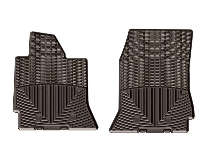 Weathertech 2014+ Chevrolet Corvette Front Rubber Mats - Cocoa 1