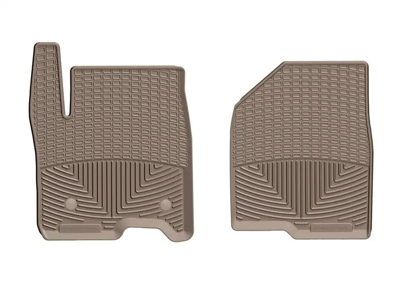 Weathertech 2019+ Chevrolet Silverado 1500 Crew Cab Front Rubber Mats - Tan 1