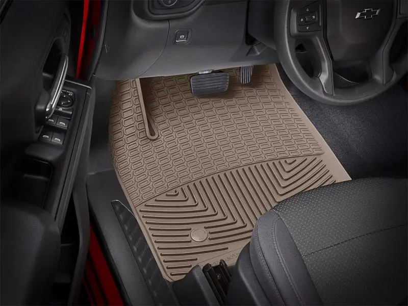 Weathertech 2019+ Chevrolet Silverado 1500 Crew Cab Front Rubber Mats - Tan 2