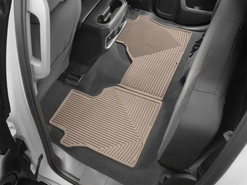 Weathertech 2019+ Chevrolet Silverado 1500 Rear Rubber Mats - Tan 2