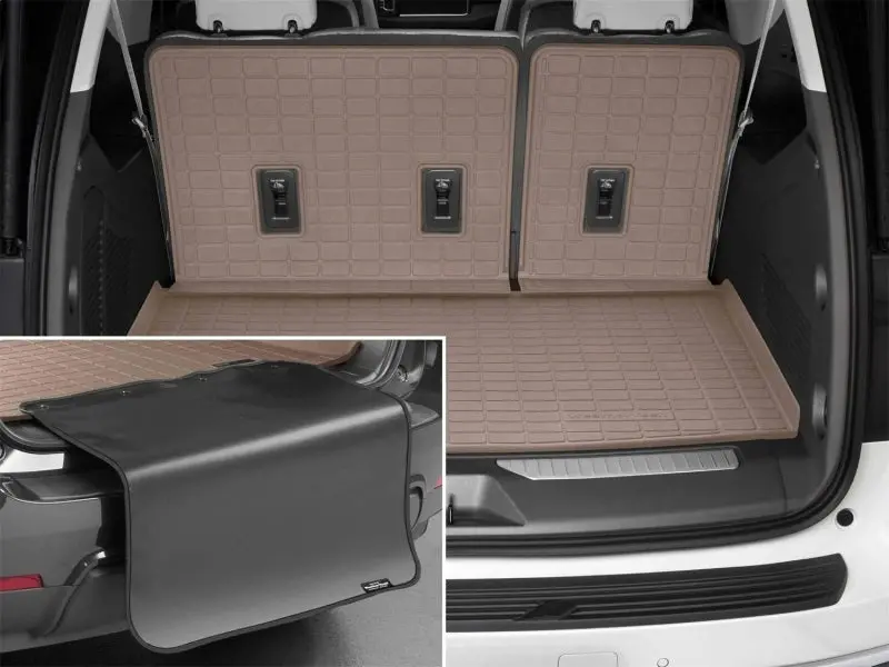 Weathertech 2021 Chevrolet Suburban/Gmc Yukon Xl Seatback Cargo Liners Hp W/Bumper Protector - Tan 1