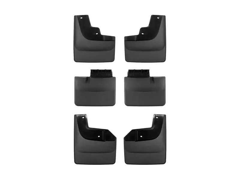 Weathertech 21-22 Ford F-150 Raptor No Drill Mudflaps (Front + Mid + Rear Set) - Black 1