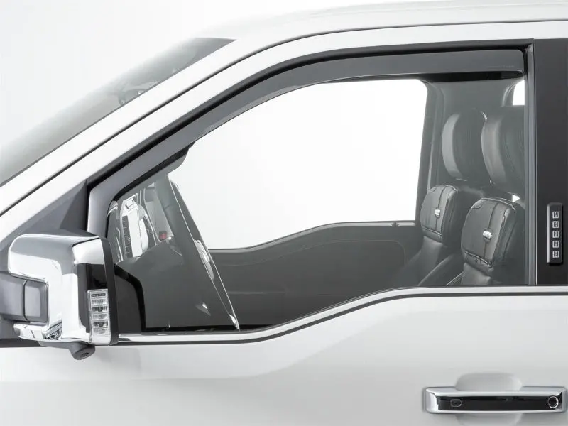 Weathertech 21-23 Ford F-150 / 2023 Ford F-250/F-350/F-450 Front Side Window Deflectors - Dark Smoke 1