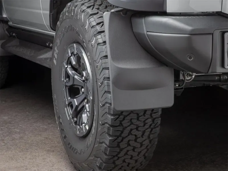 Weathertech 22-23 Ford Bronco Raptor No Drill Mudflaps Rear Pair - Black 2