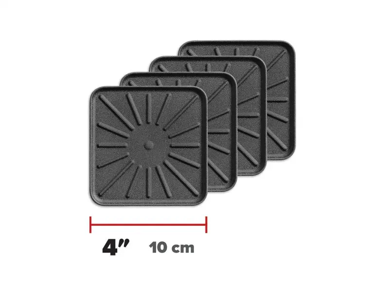 Weathertech Drink Coasters 4In. Square - Black (4Pc Set) 1