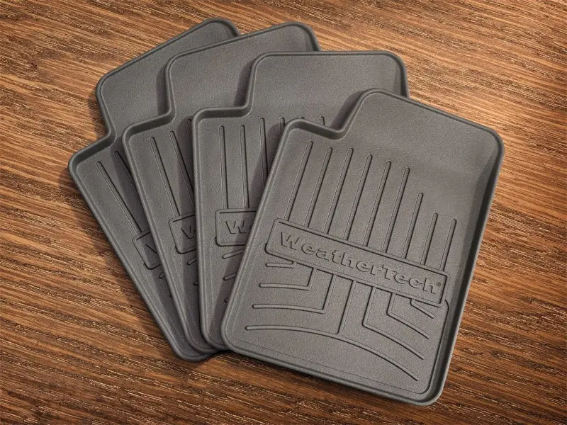 Weathertech Drink Coasters 4In. Square - Grey (4Pc Set) 1