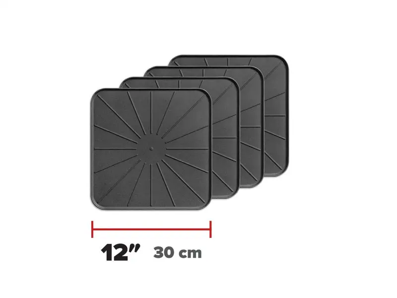 Weathertech Home Surface Protectors 12In. Square - Black (4Pc Set) 1