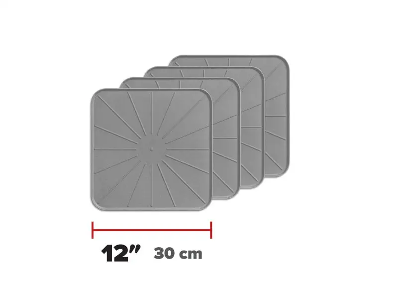 Weathertech Home Surface Protectors 12In. Square - Grey (4Pc Set) 1