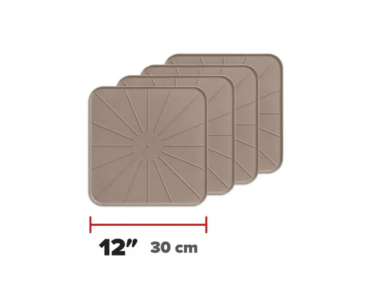 Weathertech Home Surface Protectors 12In. Square - Tan (4Pc Set) 1