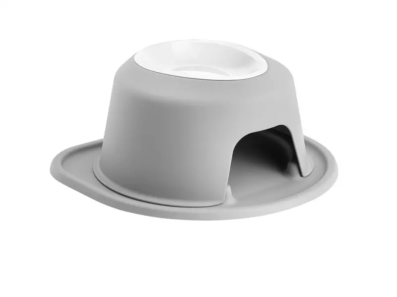 Weathertech Pet Feeding System Single High 32Oz 6In. Poly Bowl - Light Grey 1