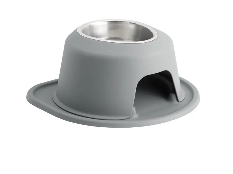 Weathertech Pet Feeding System Single High 32Oz 6In. Stainless Bowl - Dark Grey 1