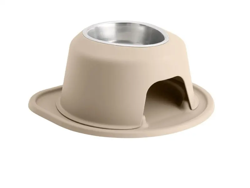 Weathertech Pet Feeding System Single High 32Oz 6In. Stainless Bowl - Tan 1
