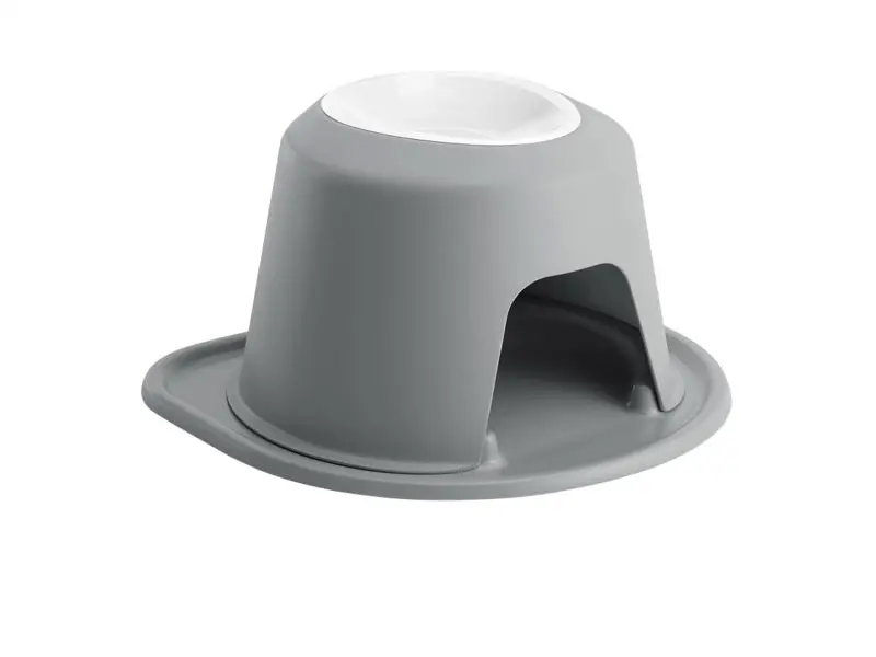 Weathertech Pet Feeding System Single High 32Oz 8In. Poly Bowl - Dark Grey 1