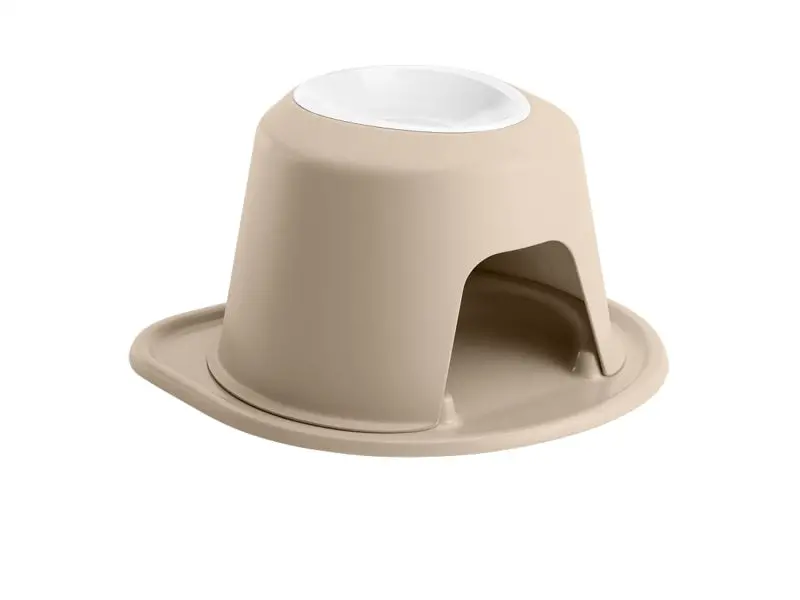 Weathertech Pet Feeding System Single High 32Oz 8In. Poly Bowl - Tan 1