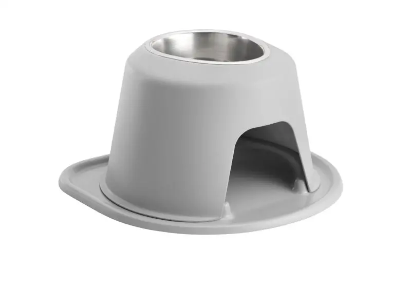 Weathertech Pet Feeding System Single High 32Oz 8In. Stainless Bowl - Light Grey 1