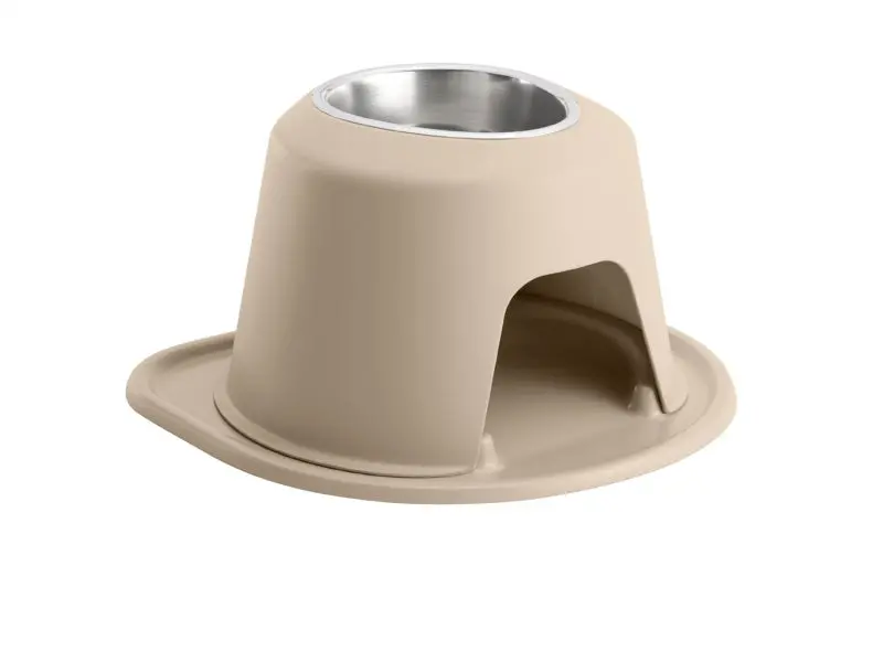 Weathertech Pet Feeding System Single High 32Oz 8In. Stainless Bowl - Tan 1