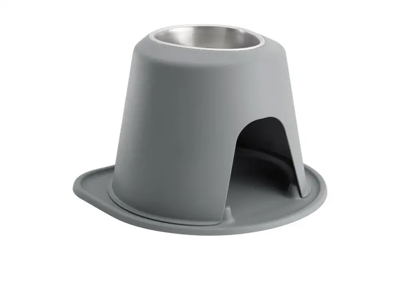 Weathertech Pet Feeding System Single High 64Oz 12In. Stainless Bowl - Dark Grey 1