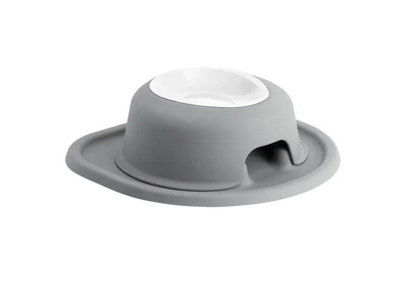 Weathertech Pet Feeding System Single High 8Oz 3In. Poly Bowl - Dark Grey 1