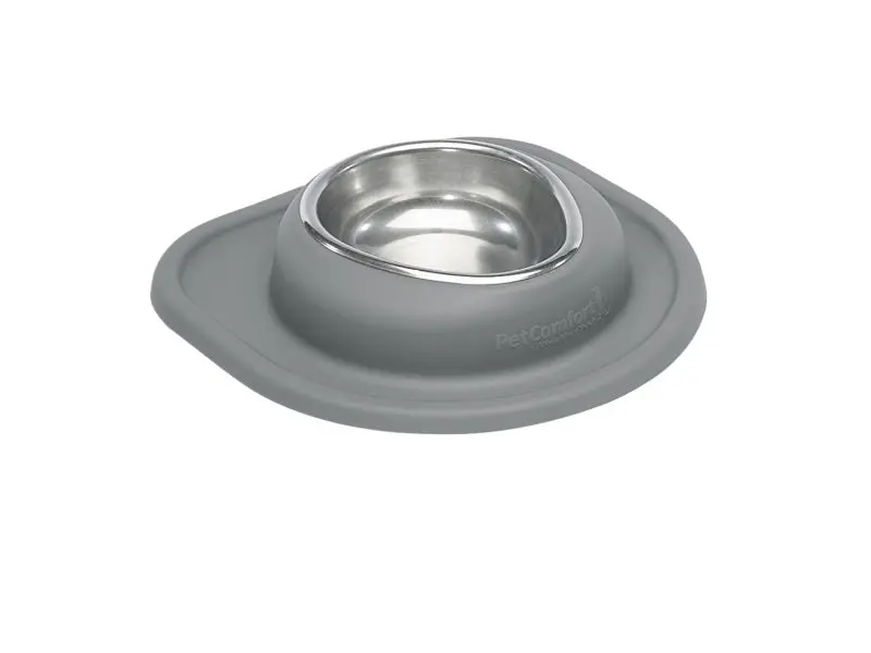 Weathertech Pet Feeding System Single Low 16Oz 2In. Stainless Bowl - Dark Grey 1