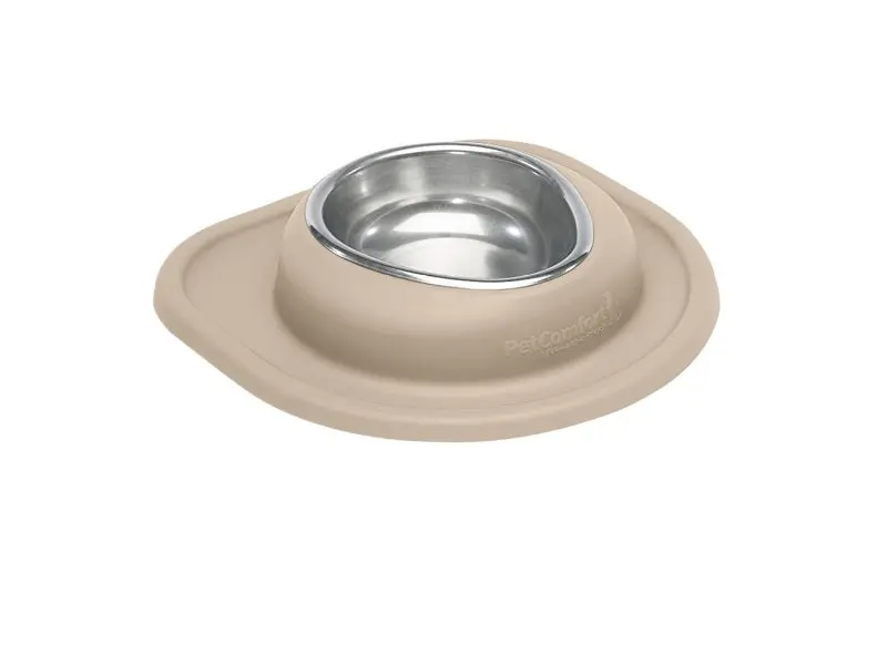 Weathertech Pet Feeding System Single Low 16Oz 2In. Stainless Bowl - Tan 1