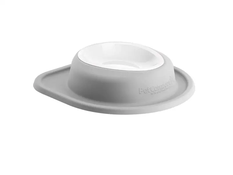 Weathertech Pet Feeding System Single Low 32Oz 3In. Poly Bowl - Light Grey 1