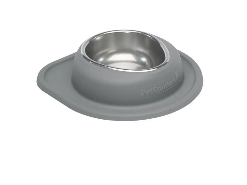 Weathertech Pet Feeding System Single Low 32Oz 3In. Stainless Bowl - Dark Grey 1