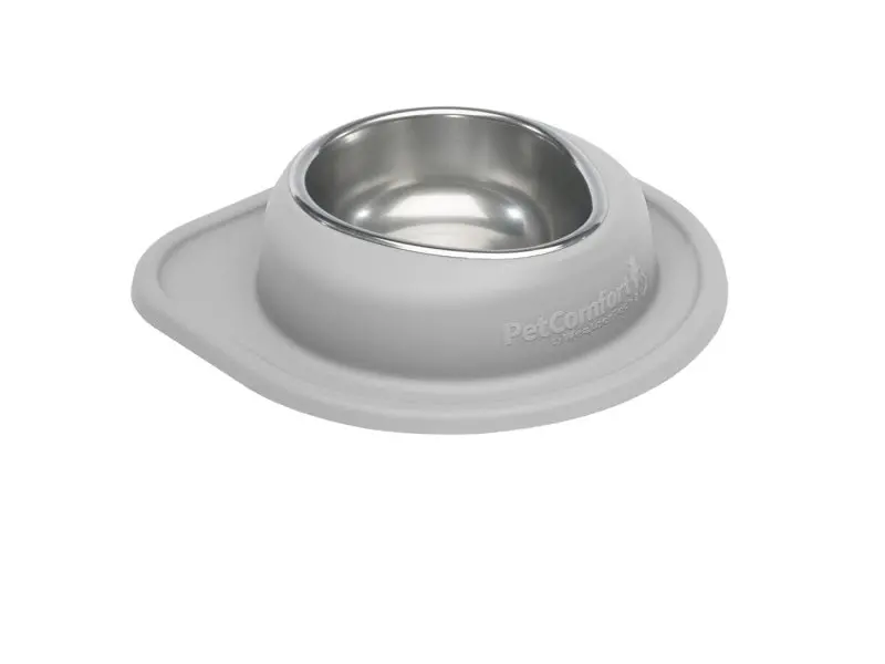 Weathertech Pet Feeding System Single Low 32Oz 3In. Stainless Bowl - Light Grey 1