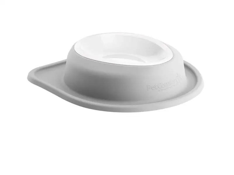 Weathertech Pet Feeding System Single Low 64Oz 3In. Poly Bowl - Light Grey 1