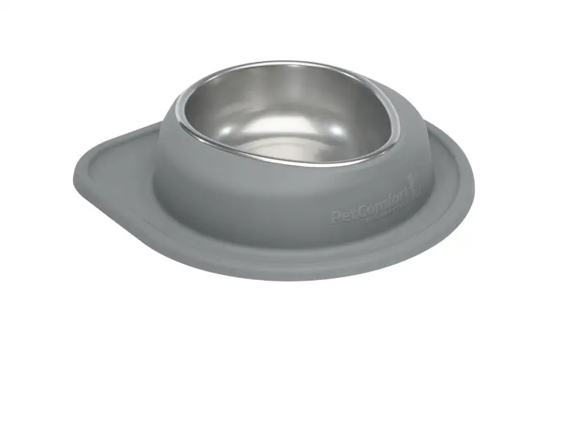 Weathertech Pet Feeding System Single Low 64Oz 3In. Stainless Bowl - Dark Grey 1