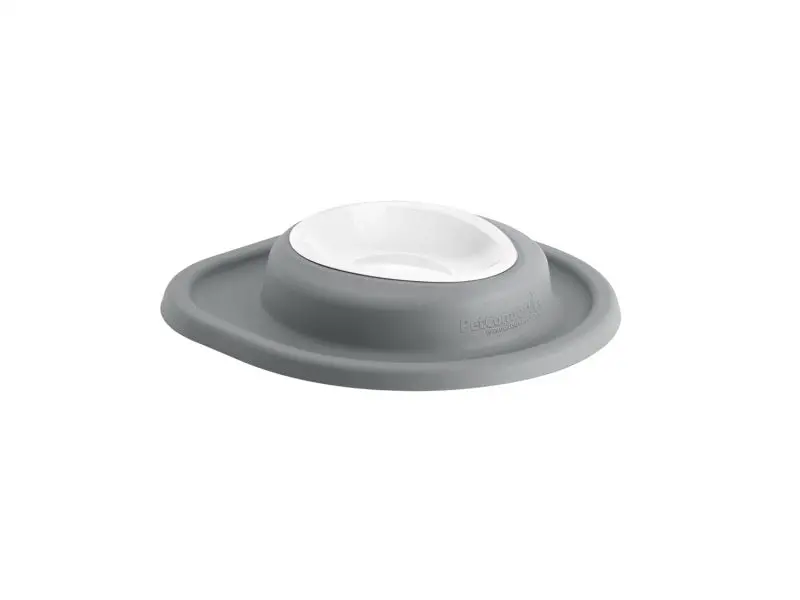 Weathertech Pet Feeding System Single Low 8Oz 1In. Poly Bowl - Dark Grey 1