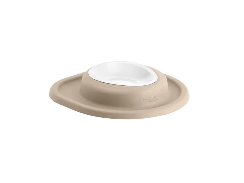 Weathertech Pet Feeding System Single Low 8Oz 1In. Poly Bowl - Tan 1