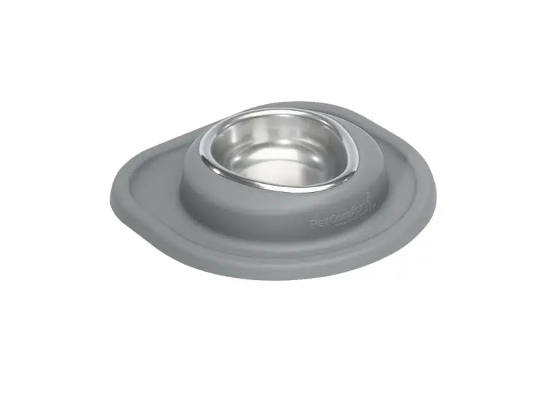 Weathertech Pet Feeding System Single Low 8Oz 1In. Stainless Bowl - Dark Grey 1