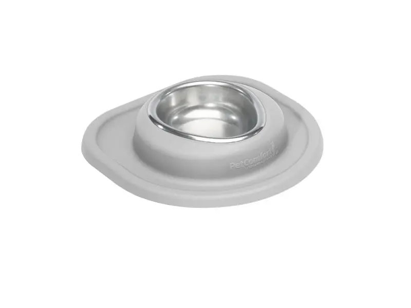 Weathertech Pet Feeding System Single Low 8Oz 1In. Stainless Bowl - Light Grey 1