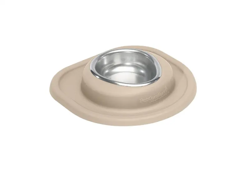 Weathertech Pet Feeding System Single Low 8Oz 1In. Stainless Bowl - Tan 1