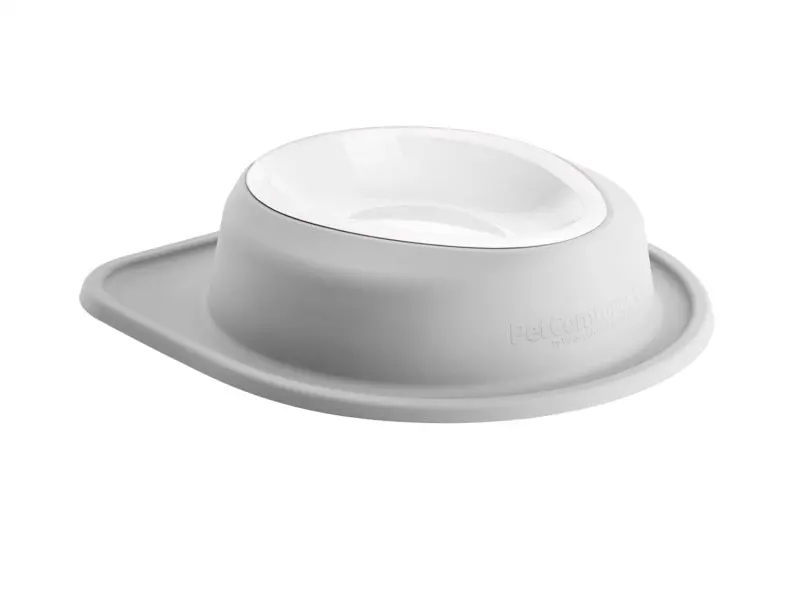 Weathertech Pet Feeding System Single Low 96Oz 3In. Poly Bowl - Light Grey 1