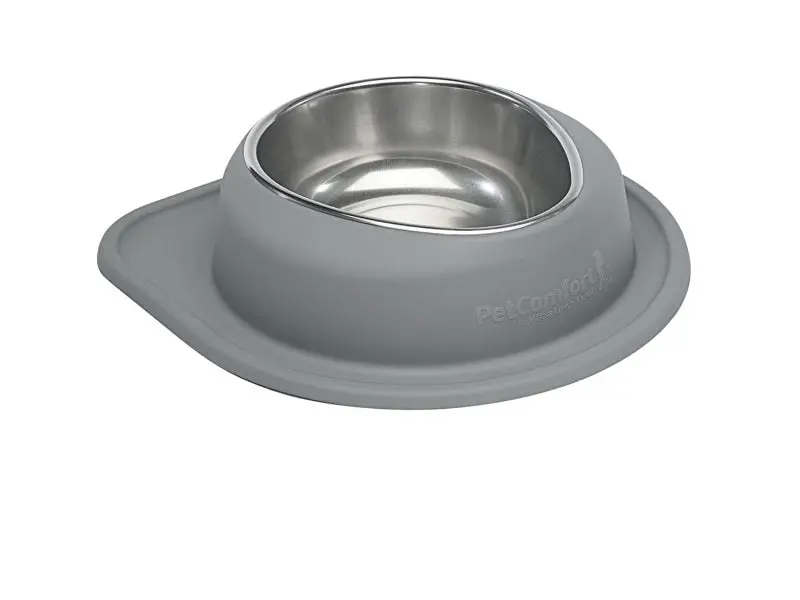 Weathertech Pet Feeding System Single Low 96Oz 3In. Stainless Bowl - Dark Grey 1