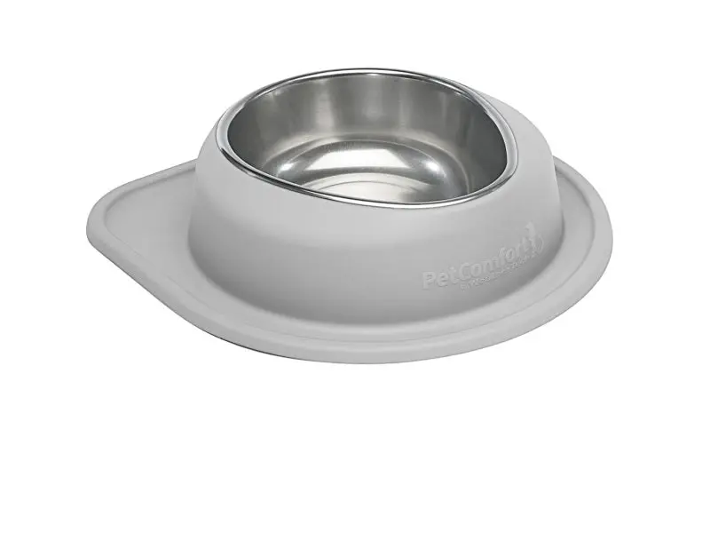 Weathertech Pet Feeding System Single Low 96Oz 3In. Stainless Bowl - Light Grey 1