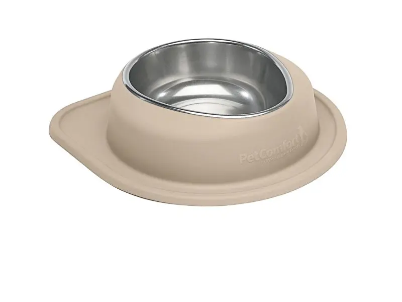Weathertech Pet Feeding System Single Low 96Oz 3In. Stainless Bowl - Tan 1