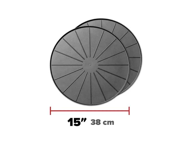 Weathertech Plant Mats/Coasters 15In. Round - Black (2Pc Set) 1