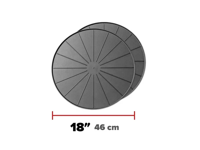 Weathertech Plant Mats/Coasters 18In. Round - Black (2Pc Set) 1