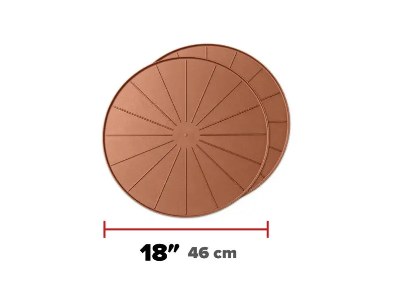 Weathertech Plant Mats/Coasters 18In. Round - Terracotta (2Pc Set) 1